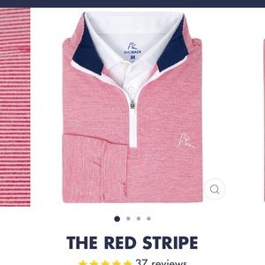 Rhoback “The Box” Qzip. Color is heathered salmon & white